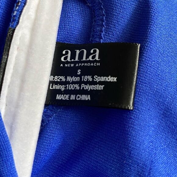 a.n.a One Piece Swimsuit New Blue Black Stringy Back Womens Size Small - Picture 9 of 9